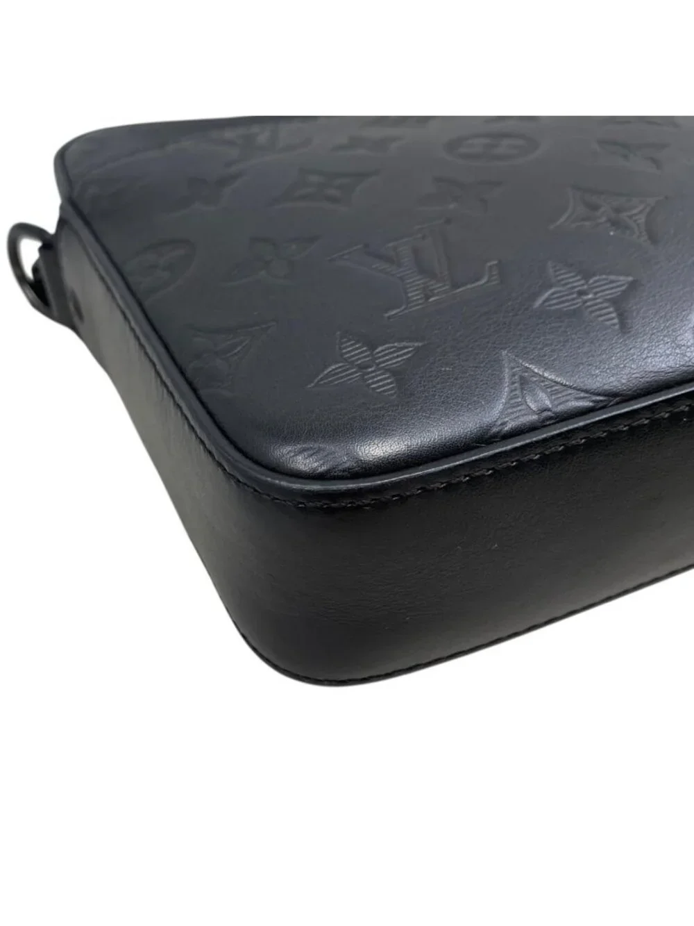 Louis Vuitton Shoulder Bag Duo Messenger Monogram Shadow Noir Black